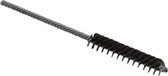 Made in USA - 5/16" Diam Helical Steel Tube Brush - Double Spiral, 0.005" Filament Diam, 1-1/2" Brush Length, 4" OAL, 1/8" Diam Galvanized Steel Shank - All Tool & Supply