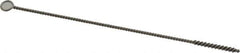 PRO-SOURCE - 1" Long x 1/8" Diam Stainless Steel Twisted Wire Bristle Brush - Single Spiral, 6" OAL, 0.003" Wire Diam, 0.085" Shank Diam - All Tool & Supply