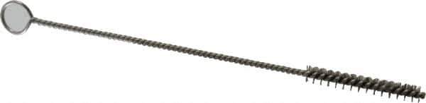 PRO-SOURCE - 1" Long x 5/32" Diam Stainless Steel Twisted Wire Bristle Brush - Single Spiral, 4" OAL, 0.003" Wire Diam, 0.062" Shank Diam - All Tool & Supply