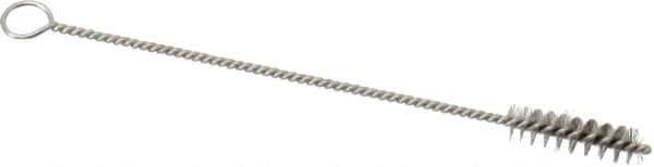 PRO-SOURCE - 3/4" Long x 7/32" Diam Stainless Steel Twisted Wire Bristle Brush - Single Spiral, 4" OAL, 0.003" Wire Diam, 0.062" Shank Diam - All Tool & Supply