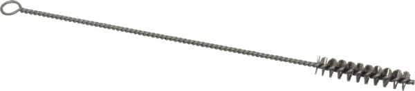 PRO-SOURCE - 1-1/2" Long x 5/16" Diam Stainless Steel Twisted Wire Bristle Brush - Single Spiral, 7" OAL, 0.006" Wire Diam, 0.085" Shank Diam - All Tool & Supply
