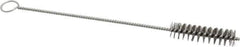 PRO-SOURCE - 2" Long x 1/2" Diam Stainless Steel Twisted Wire Bristle Brush - Single Spiral, 8" OAL, 0.006" Wire Diam, 0.11" Shank Diam - All Tool & Supply