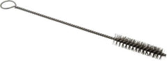 PRO-SOURCE - 2-1/2" Long x 9/16" Diam Stainless Steel Twisted Wire Bristle Brush - Single Spiral, 9" OAL, 0.008" Wire Diam, 0.142" Shank Diam - All Tool & Supply