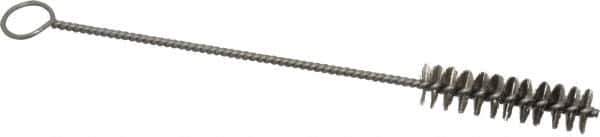 PRO-SOURCE - 2-1/2" Long x 5/8" Diam Stainless Steel Twisted Wire Bristle Brush - Single Spiral, 9" OAL, 0.008" Wire Diam, 0.142" Shank Diam - All Tool & Supply