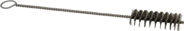 PRO-SOURCE - 2-1/2" Long x 13/16" Diam Stainless Steel Twisted Wire Bristle Brush - Single Spiral, 9" OAL, 0.008" Wire Diam, 0.142" Shank Diam - All Tool & Supply