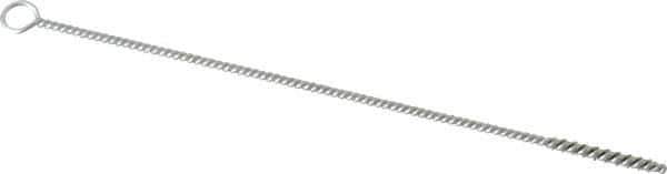 PRO-SOURCE - 1" Long x 1/8" Diam Stainless Steel Twisted Wire Bristle Brush - Single Spiral, 6" OAL, 0.003" Wire Diam, 0.085" Shank Diam - All Tool & Supply