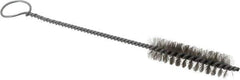 PRO-SOURCE - 2-1/2" Long x 13/16" Diam Stainless Steel Twisted Wire Bristle Brush - Single Spiral, 9" OAL, 0.008" Wire Diam, 0.142" Shank Diam - All Tool & Supply