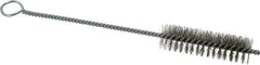 PRO-SOURCE - 2-1/2" Long x 7/8" Diam Stainless Steel Twisted Wire Bristle Brush - Single Spiral, 9" OAL, 0.008" Wire Diam, 0.142" Shank Diam - All Tool & Supply