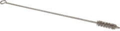 Made in USA - 2-1/2" Long x 3/4" Diam Stainless Steel Twisted Wire Bristle Brush - Double Spiral, 18" OAL, 0.006" Wire Diam, 0.162" Shank Diam - All Tool & Supply