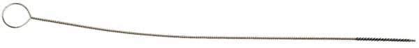 PRO-SOURCE - 4-1/2" Long x 1/2" Diam Horsehair Bristle Brush - Single Spiral, 42" OAL, 0.005" Filament Diam, 0.142" Shank Diam - All Tool & Supply