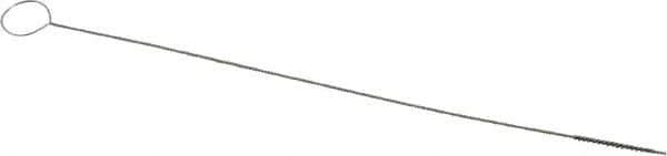PRO-SOURCE - 1/2" Long x 1/32" Diam Nylon Bristle Brush - Single Spiral, 4" OAL, 0.003" Filament Diam, 0.021" Shank Diam - All Tool & Supply