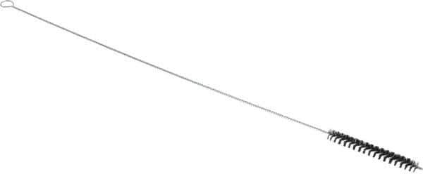 PRO-SOURCE - 4" Long x 1/2" Diam Nylon Bristle Brush - Single Spiral, 26" OAL, 0.01" Filament Diam, 0.128" Shank Diam - All Tool & Supply