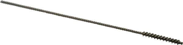 Made in USA - 7/64" Diam Helical Stainless Steel Tube Brush - Single Spiral, 0.003" Filament Diam, 3/4" Brush Length, 4" OAL, 0.056" Diam Stainless Steel Shank - All Tool & Supply