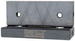 Snap Jaws - 4" Wide x 1.155" High x 0.55" Thick, Flat/No Step Vise Jaw - Hard, Steel, Fixed Jaw, Compatible with 4" Vises - All Tool & Supply