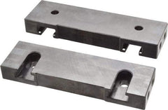 Snap Jaws - 6" Wide x 1-3/4" High x 3/4" Thick, Flat/No Step Vise Jaw - Soft, Steel, Fixed Jaw, Compatible with 6" Vises - All Tool & Supply