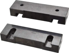 Snap Jaws - 6" Wide x 1-3/4" High x 1" Thick, Flat/No Step Vise Jaw - Soft, Steel, Fixed Jaw, Compatible with 6" Vises - All Tool & Supply