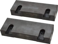 Snap Jaws - 6" Wide x 2-1/4" High x 1" Thick, Flat/No Step Vise Jaw - Soft, Steel, Fixed Jaw, Compatible with 6" Vises - All Tool & Supply