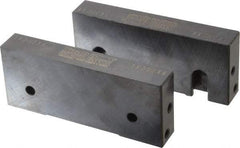 Snap Jaws - 6" Wide x 2-1/2" High x 1" Thick, Flat/No Step Vise Jaw - Soft, Steel, Fixed Jaw, Compatible with 6" Vises - All Tool & Supply