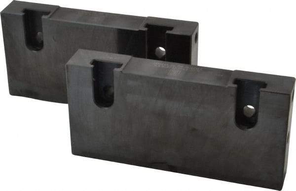 Snap Jaws - 6" Wide x 3" High x 1" Thick, Flat/No Step Vise Jaw - Soft, Steel, Fixed Jaw, Compatible with 6" Vises - All Tool & Supply