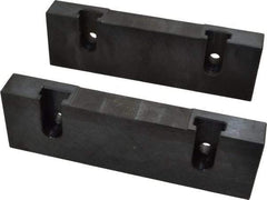 Snap Jaws - 8" Wide x 2-1/2" High x 1" Thick, Flat/No Step Vise Jaw - Soft, Steel, Fixed Jaw, Compatible with 8" Vises - All Tool & Supply