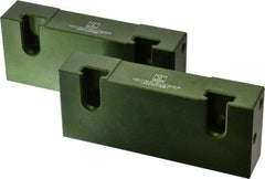 Snap Jaws - 6" Wide x 2-1/2" High x 1-1/4" Thick, Flat/No Step Vise Jaw - Soft, Aluminum, Fixed Jaw, Compatible with 6" Vises - All Tool & Supply