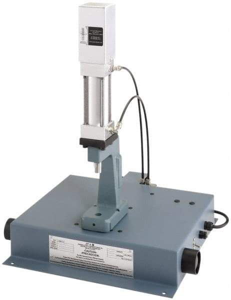 JT&M - 3/4" Ram, 2-1/16" Throat Depth, 660 Lb Pneumatic Arbor Press - 5" Max Work Height x 16" Max Work Width, 18.38" Base Width x 16.12" Base Depth - All Tool & Supply