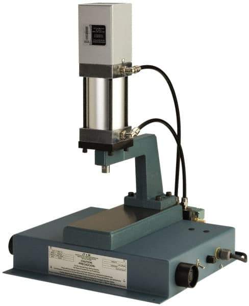 JT&M - 3/4" Ram, 6-1/32" Throat Depth, 660 Lb Pneumatic Arbor Press - 5-5/32" Max Work Height x 14-1/4" Max Work Width, 18.38" Base Width x 18.62" Base Depth - All Tool & Supply