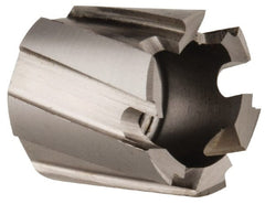 Annular Cutter: 0.5906″ Dia, 1/4″ Depth of Cut, High Speed Steel 3/8″ Shank Dia, Bright/Uncoated