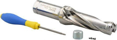 Iscar - 3-3/4" Max Drill Depth, 3xD, 1-1/4" Diam, Indexable Insert Drill - 1-1/4" Shank Diam, Straight Shank - All Tool & Supply