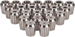 ETM - 23 Piece, 1/8" to 1" Capacity, ER Collet Set - Increments of 1mm, Series ER40 - Exact Industrial Supply