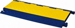 Hubbell Wiring Device-Kellems - 5 Channel, T-Shaped, Drop Over Cable Ramp - 36 Inch Long x 17-1/2 Inch Wide x 1.95 Inch High, Yellow and Blue - All Tool & Supply