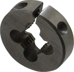 Interstate - 5/16-24 UNF Thread, 13/16" Outside Diam High Speed Steel Round Die - Right Hand Thread, Adjustable - Exact Industrial Supply