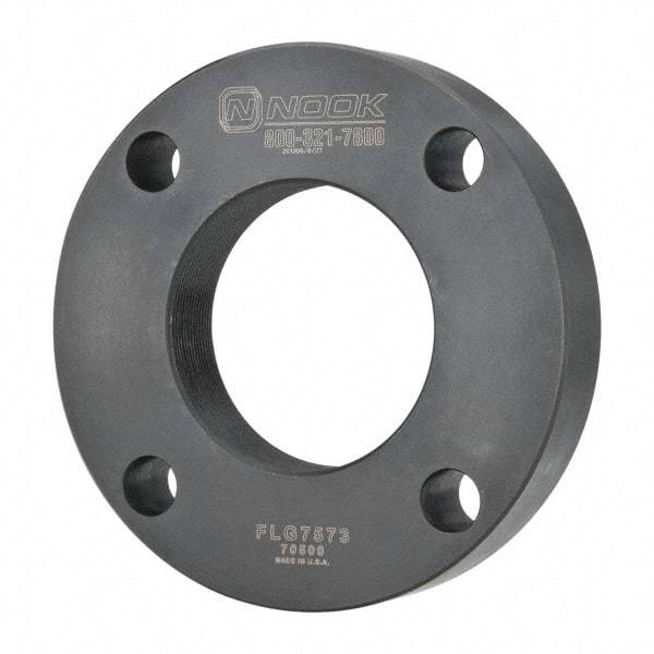 Nook Industries - 4.94" Flange OD x 0.9" Thickness Precision Acme Mounting Flange - For 2-4 Bars, 4 Mounting Holes, Steel - All Tool & Supply