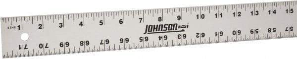 Johnson Level & Tool - 72" Long, 1/8, 1/16" Graduation, Aluminum Rule - English Graduation Style, Gray, Anodized Finish - All Tool & Supply