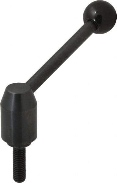 J.W. Winco - 1/2-13, Steel Threaded Stud Adjustable Clamping Handle - 4.88" OAL, 2.17" High - All Tool & Supply