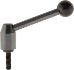 J.W. Winco - 1/2-13, Steel Threaded Stud Adjustable Clamping Handle - 4.88" OAL, 2.17" High - All Tool & Supply