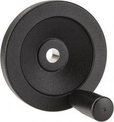 Value Collection - 3.94" Diam, Aluminum Handwheel with Handle - 1.1" Hub Diam - All Tool & Supply