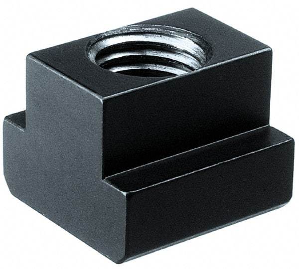 HALDER - M12 Tapped Through T Slot Nut - 15.6mm Slot Width, 25 x 9mm Base Width x Height, 25 x 18mm OAL x Height - All Tool & Supply