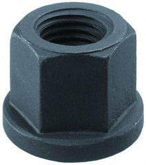 Gibraltar - M20, 37mm Flange Diam, 30mm High, 30mm Across Flats, Flange Nut - Grade 10 Steel, Black Phosphate Finish, 6" Flange Height, DIN 6331 - All Tool & Supply