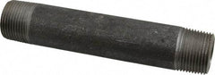 Made in USA - Schedule 80, 1" Diam x 6-1/2" Long Black Pipe Nipple - Threaded - All Tool & Supply