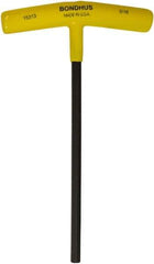 Bondhus - 5/16" Hex, T-Handle Cushion Grip, Hex Key - 9" OAL, Protanium High Torque Steel, Inch System of Measurement - All Tool & Supply