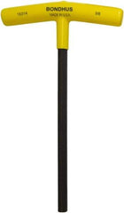 Bondhus - 3/8" Hex, T-Handle Cushion Grip, Hex Key - 9" OAL, Protanium High Torque Steel, Inch System of Measurement - All Tool & Supply