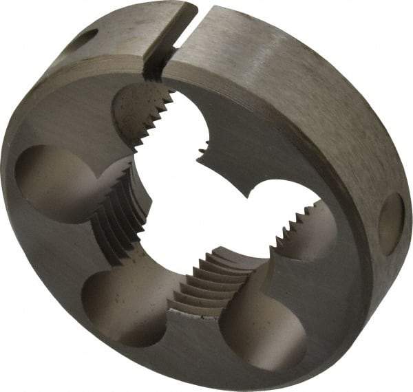 Irwin Hanson - 3/4-14 NPT Thread, Round Pipe Die - 2" Outside Diam, Carbon Steel - Exact Industrial Supply