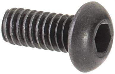 Value Collection - #1-72 UNF Hex Socket Drive, Button Screw - Alloy Steel, Black Oxide Finish, Fully Threaded, 3/16" Length Under Head - All Tool & Supply