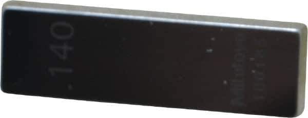 Mitutoyo - 0.14" Rectangular Steel Gage Block - Accuracy Grade 0, Includes Certificate of Inspection - All Tool & Supply