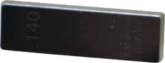 Mitutoyo - 0.14" Rectangular Steel Gage Block - Accuracy Grade 0, Includes Certificate of Inspection - All Tool & Supply