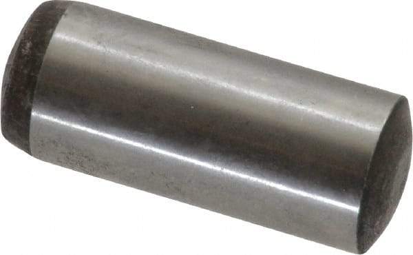 Value Collection - 10mm Diam x 25mm Pin Length Alloy Steel Standard Dowel Pin - C 58-62 Hardness, 37,100 Lb Breaking Strength, 1 Rounded End - All Tool & Supply