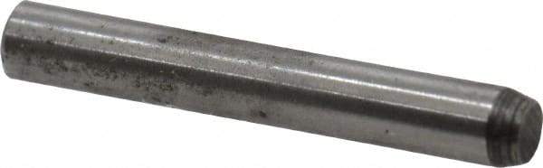 Value Collection - 1/16" Diam x 7/16" Pin Length Alloy Steel Standard Dowel Pin - C 50-58 Hardness, 800 Lb Breaking Strength, 1 Beveled & 1 Rounded End - All Tool & Supply