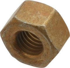 Value Collection - 1/4-28 UNF Steel Right Hand Hex Nut - 7/16" Across Flats, 0.264" High, Zinc Yellow Dichromate Cad & Waxed Finish - All Tool & Supply