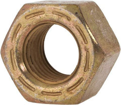 Made in USA - 7/16-20 UNF Steel Right Hand Hex Nut - 11/16" Across Flats, 0.445" High, Zinc Yellow Dichromate Cad & Waxed Finish - All Tool & Supply